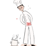 Illustration eines Kochs