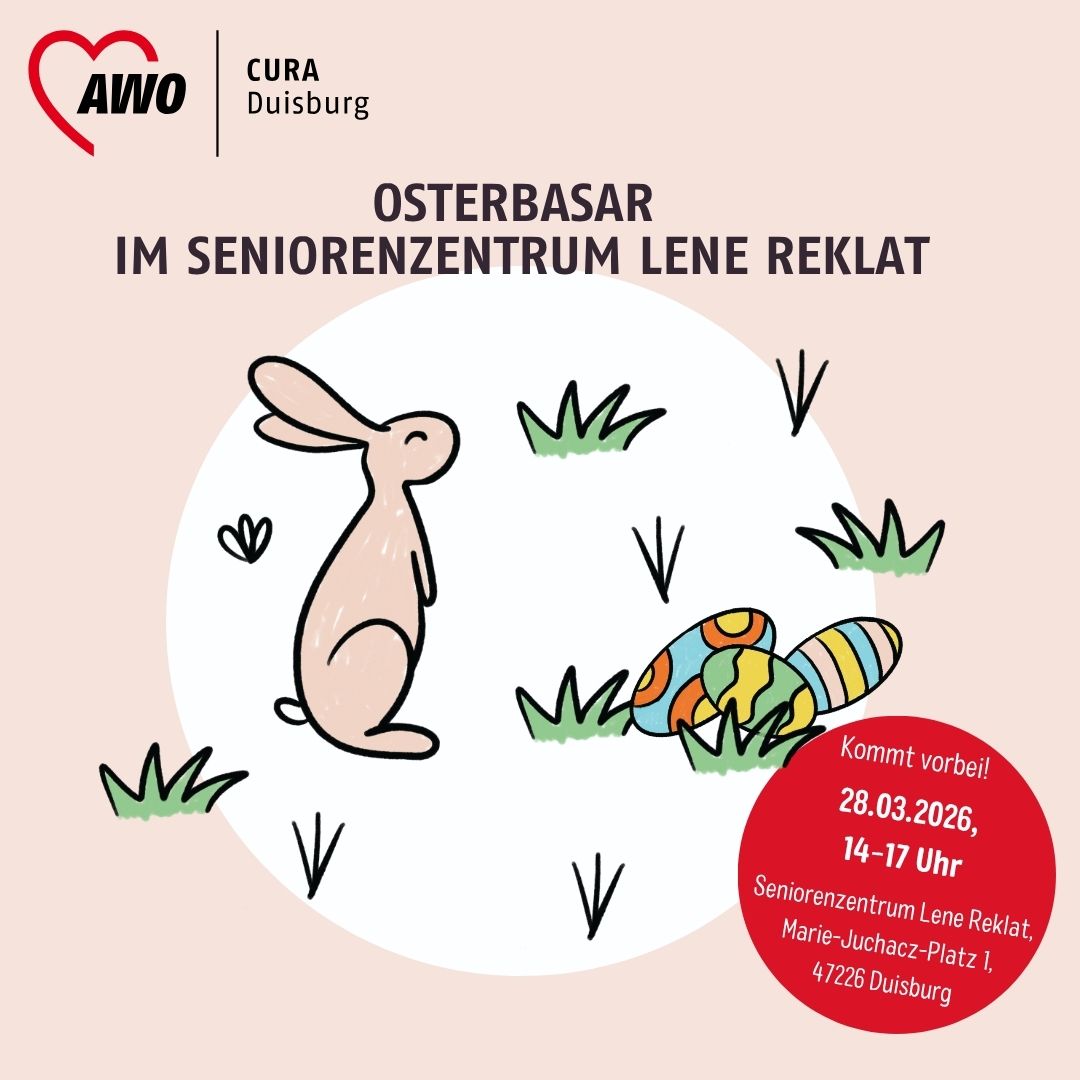 📣 Save the date: Osterbasar im Seniorenzentrum Lene Reklat 🐇🧺